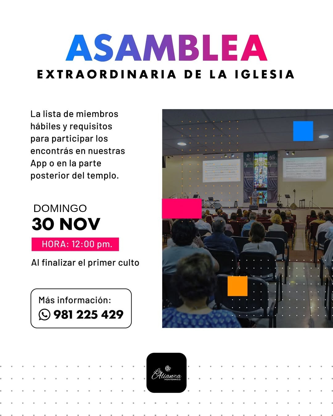 Asamblea Extraordinaria de la Iglesia