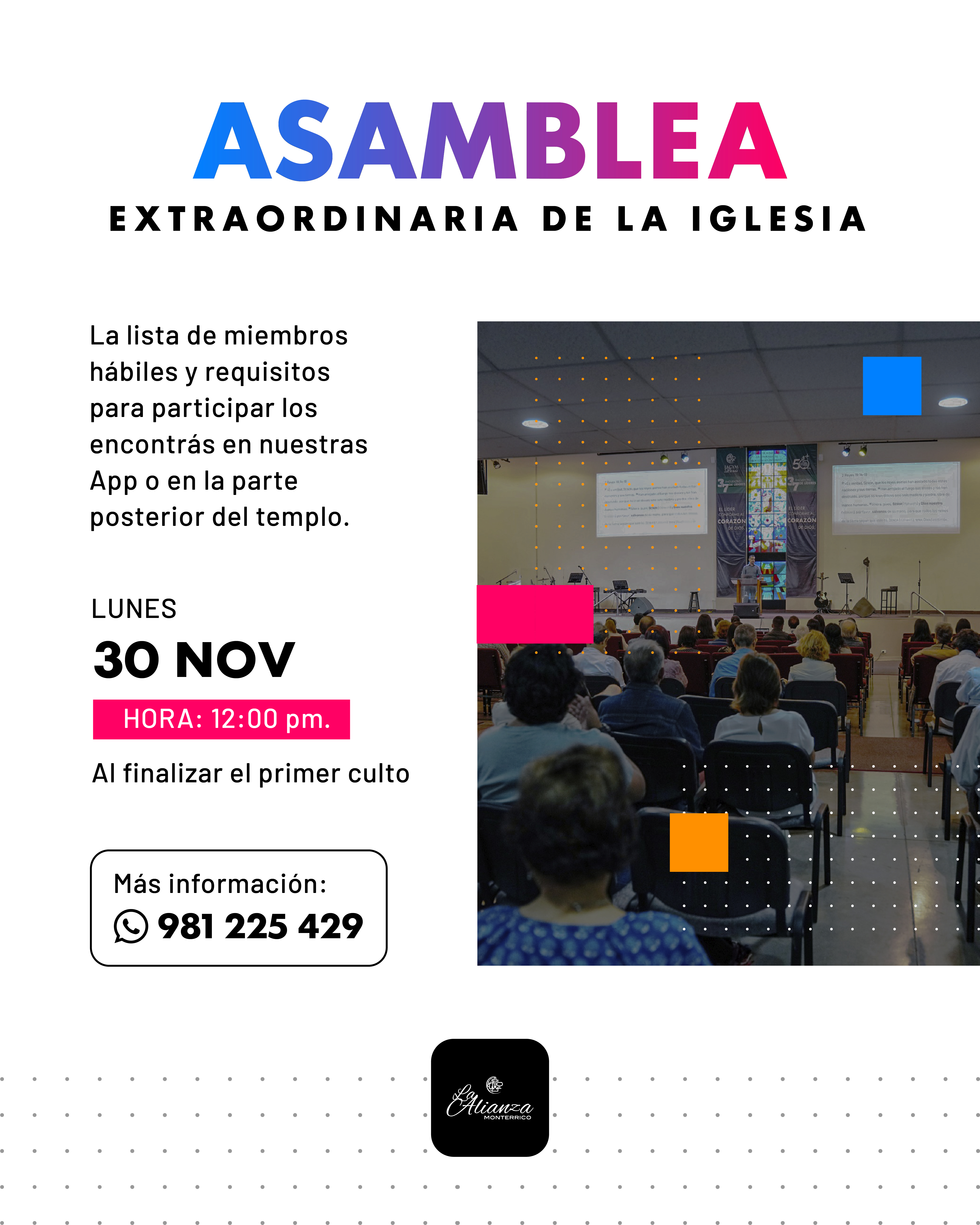 Asamblea Extraordinaria de la Iglesia